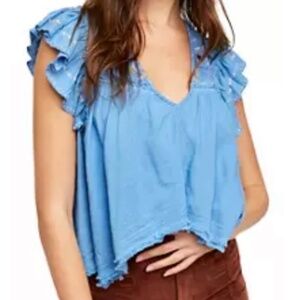 Free people Hailey embroidered top